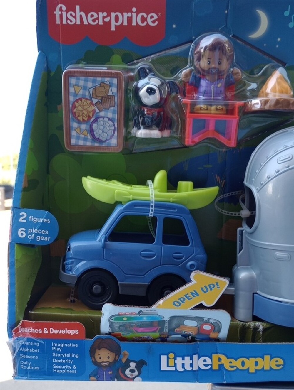 Fisher-Price Little People Light-Up Learning Camper - Blue, Silver & Red - Picture 3 of 15
